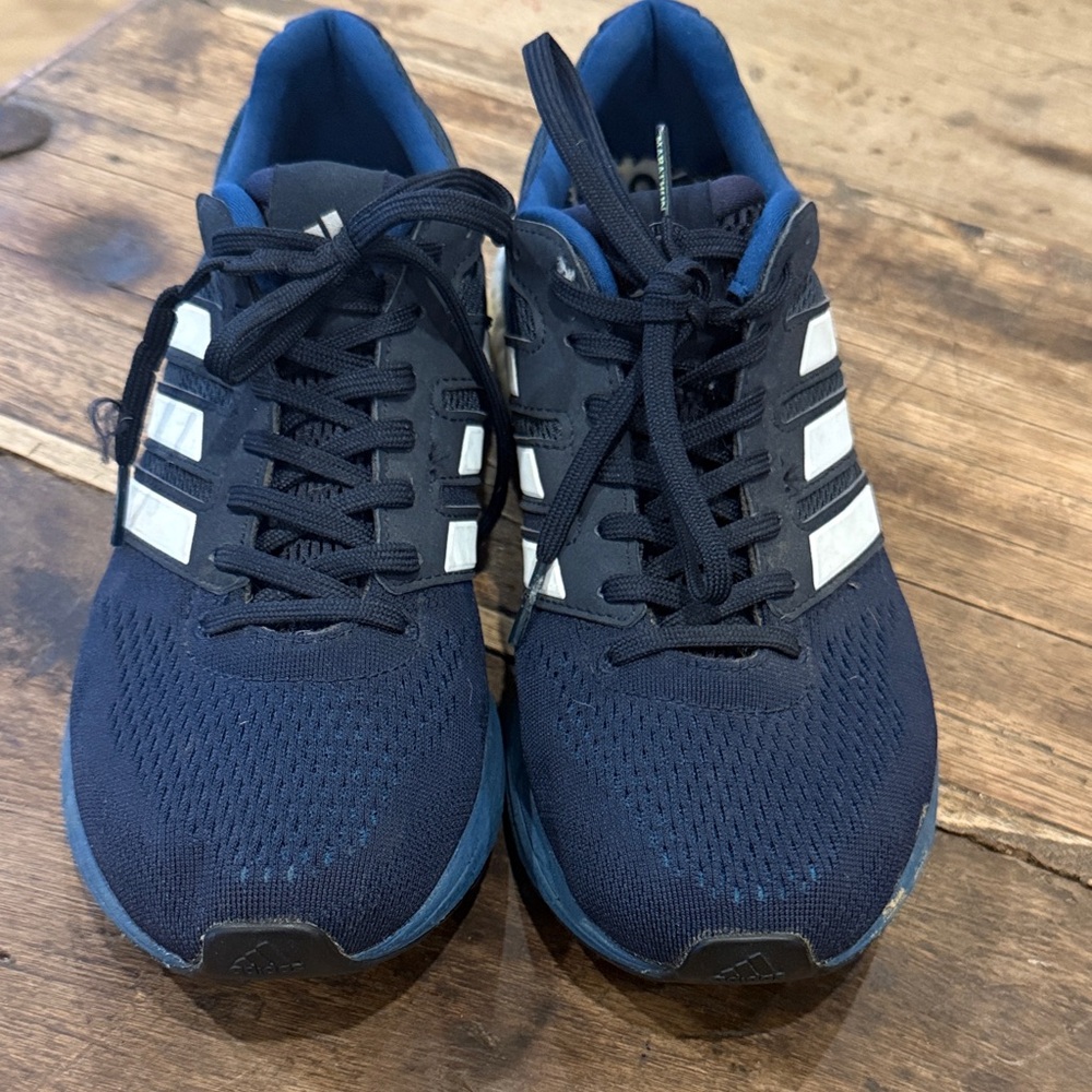 Adidas Dark Blue Running Shoes with White Accents